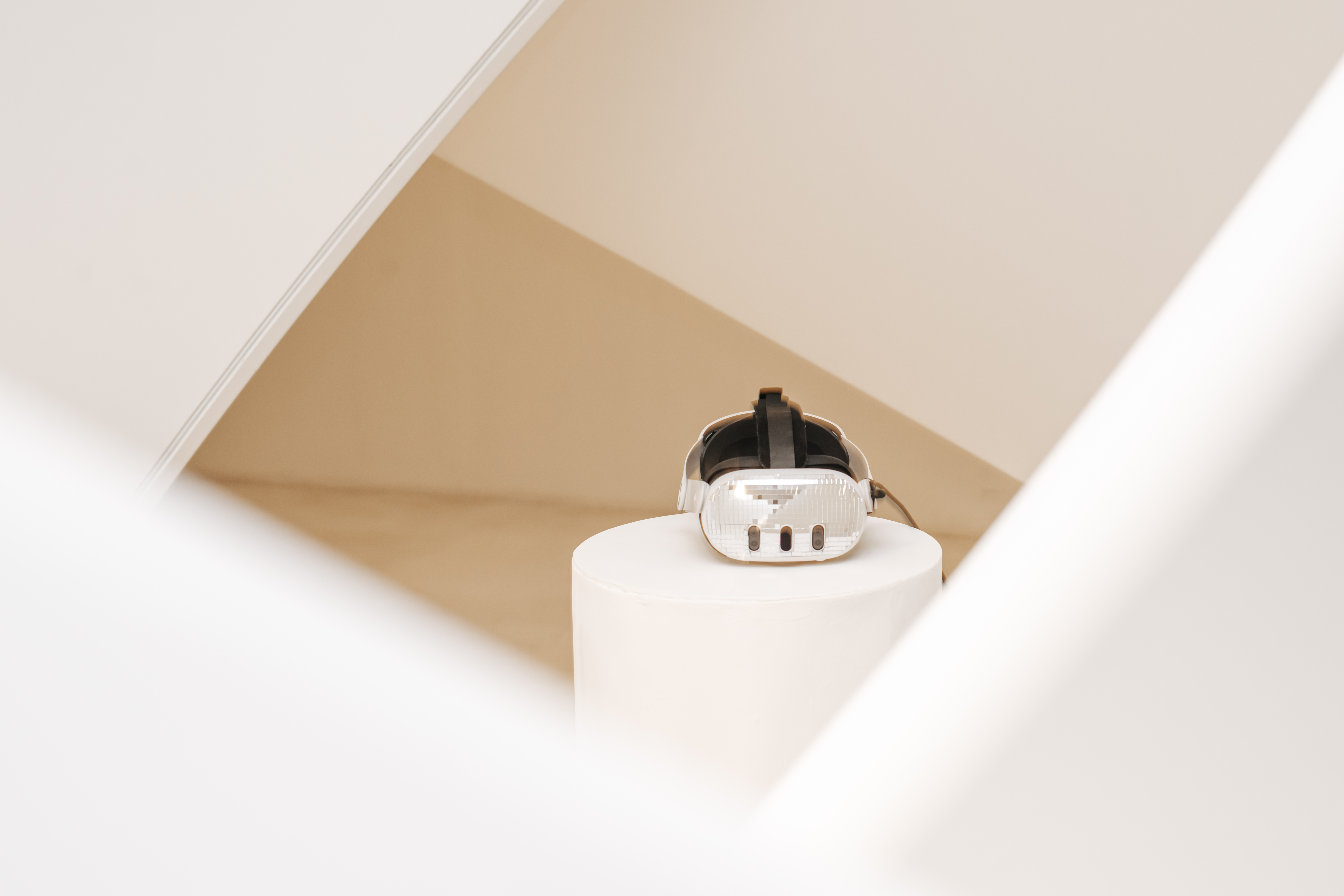 VR headset display at exhibition